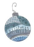 Merry Christmas Ornament -A2 Holiday/ Christmas Greeting Card