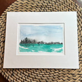 1/7/23 $7 -Aqua Lake- Day 7-2 5x7- Original Watercolor Painting Daily Challenge