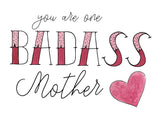 Mother's Day, Badass Mother- A2 Greeting Card