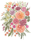Floral No. 9 Nosegay Bouquet Flowers Giclee Art Print