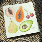 1/22/23 $22 Fruit Medley- Day 22  8x8 - Original Watercolor Painting Daily Challenge