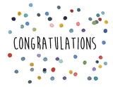 Congratulations, Colorful Dots- A2 Greeting Card
