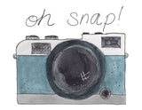 Oh Snap, Retro Camera- A2 Greeting Card