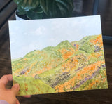 4/6 Day 19 $19 California Super Bloom Poppies 8” x 10” Original Watercolor Painting