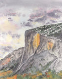 Yosemite Valley, CA- El Capitan Firefall Horsetail Fall- California Landmark Art Print