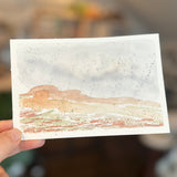 1/8/23 $8- Desert Storm-Day 8-1 4x6- Original Watercolor Painting Daily Challenge