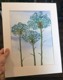 4/9 Day 22 $22 8.5x 11” Dandelions #1 Original Watercolor Painting