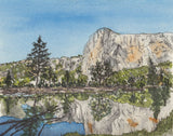 Yosemite NP El Capitan Merced River Reflection CA California Landmark Art Print