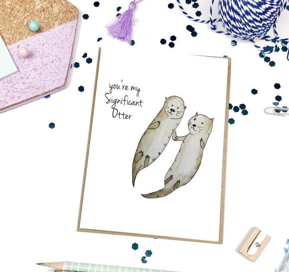 Significant Otter- Love A2 Greeting Card