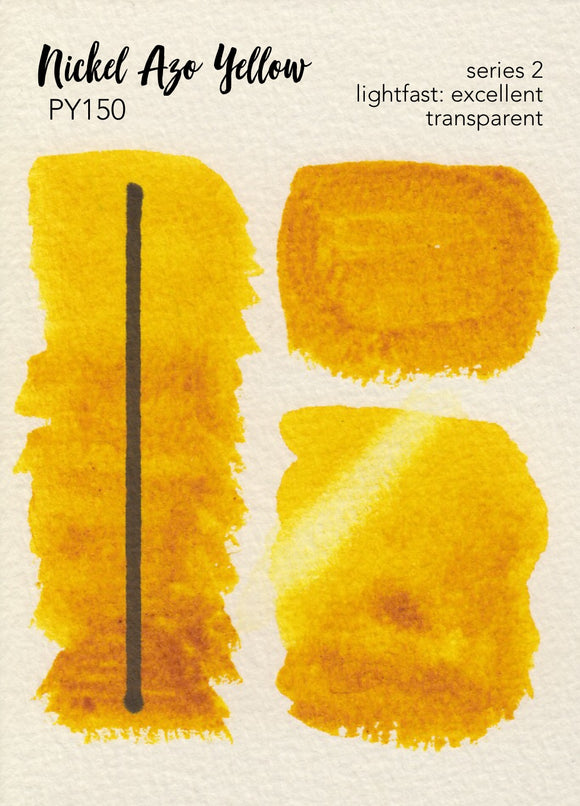 Nickel Azo Yellow- Good Honey Handmade Artisan Watercolor Paint-Bright Transparent Yellow Pure Pigment