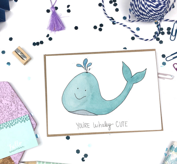 Whaley Cute- A2 Greeting Card